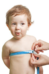 Measuring little boy chest size