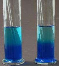 Copper sulfate diffusion in solution