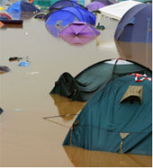 rain or shine - tents in the rain