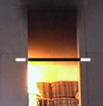 smoke strata in fire in room