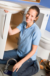 Plumber at work