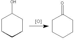 oxidation of cyclohexanol Answer to mechanism for the oxidation of cyclohexanol to cyclohexanone using the reagents naocl (bleach) and ch3cooh (glacial acet. oxidation of cyclohexanol Answer to mechanism for the oxidation of cyclohexanol to cyclohexanone using the reagents naocl (bleach) and ch3cooh (glacial acet.