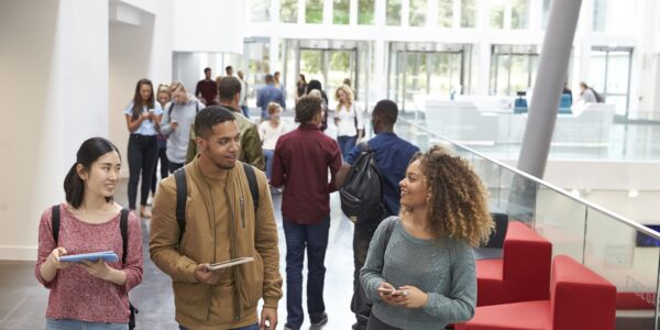 University students on campus