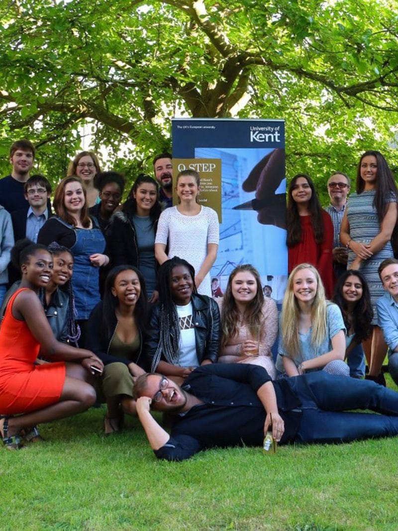 Group of Q-Step students at celebration event