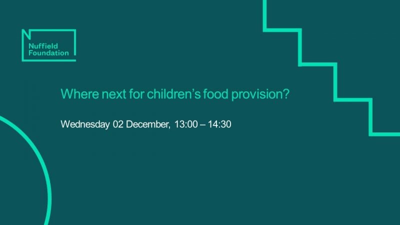 Where next for children's food provision title slide
