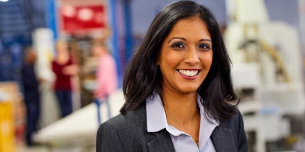 British Asian woman at work