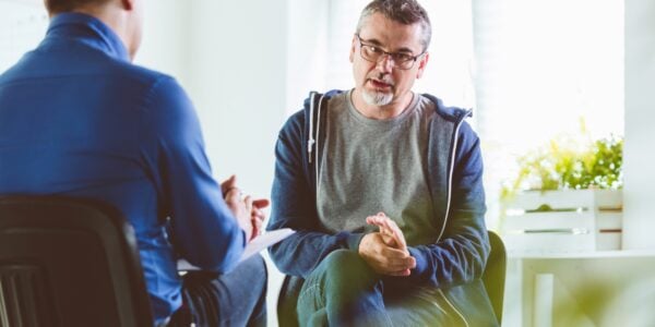 Man getting professional advice