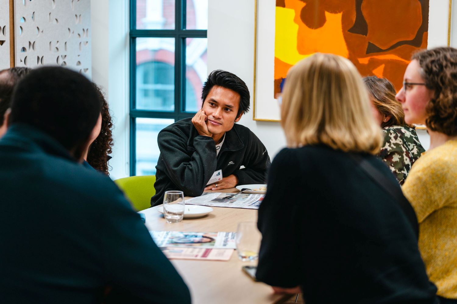 Roundtable discussion at ECR event A group of early career researchers taking part in a roundtable discussion
