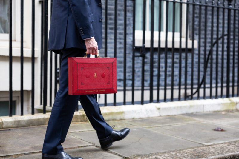 The Chancellor with the Budget box